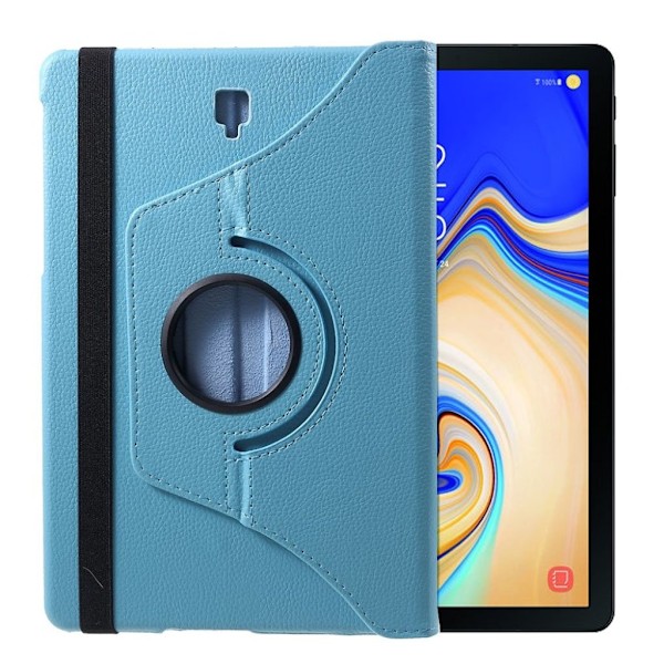 Samsung Galaxy Tab S4 skyddsfodral plast syntetläder stående litchi textur - Ljusblå Blå