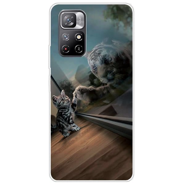 Deco Xiaomi Redmi Note 11T 5G / Note 11s 5g Suojakotelo - Mirror Kissa Multicolor
