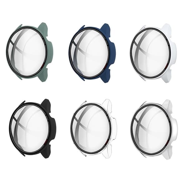 Xiaomi Mi Watch Color cover + tempelglas - Sølv Silver grey