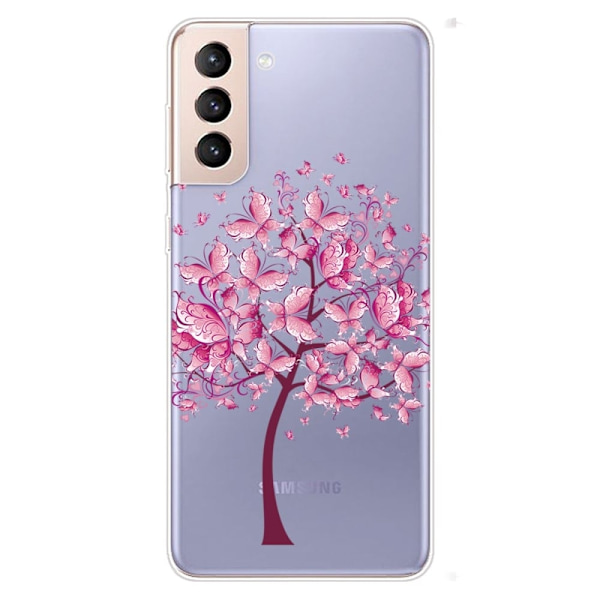 Deco Samsung Galaxy S22 Plus Etui - Lyserøde Blomster Pink
