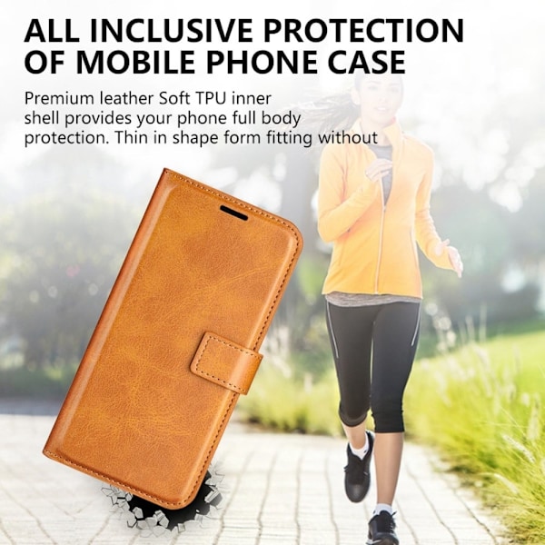 OnePlus 10R / OnePlus Ace nahkainen lompakokkotelo - Keltainen Yellow