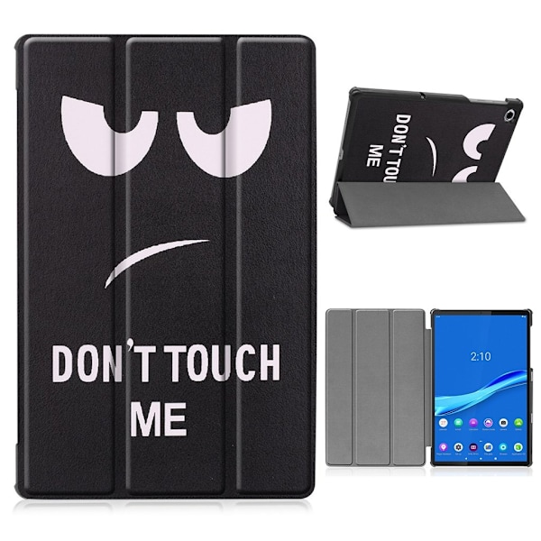 Lenovo Tab M10 FHD Plus kolminkertainen nahkakotelo - Älä Koske Minuun Black