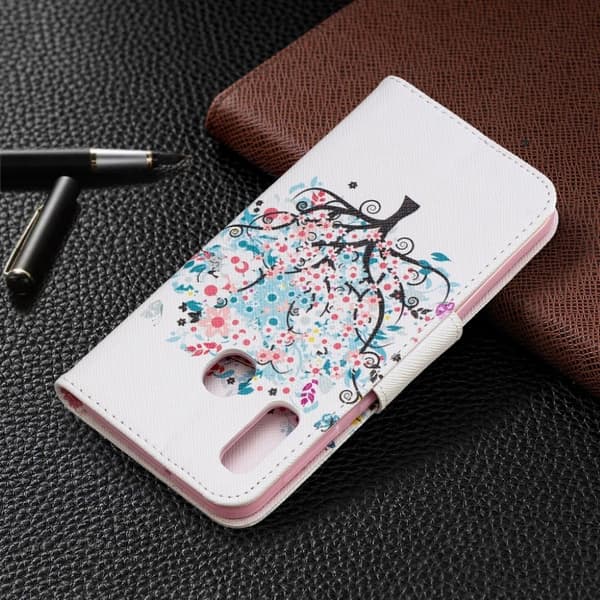 Wonderland Samsung Galaxy A20e flip veske - Blomstrende tre Pink