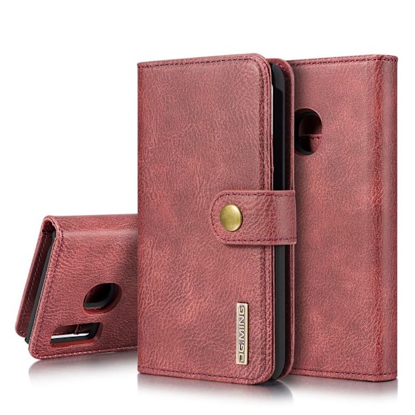DG.MING Samsung Galaxy A40 2-in-1 Wallet kotelot - Punainen Red