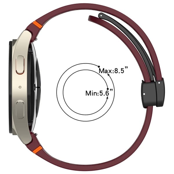 Samsung Galaxy Watch7 / 6 / 5 / 4 / FE Erstatningsarmbånd Justerbar silikonklokkerem - Grå Silver grey