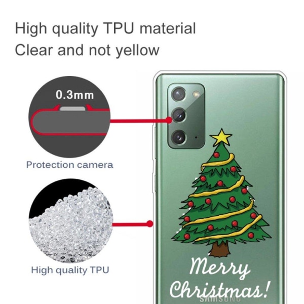 Juletaske til Samsung Galaxy Note 20 - Håndmalet Juletræ Green