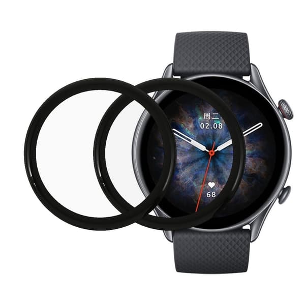 2Pcs Amazfit GTR 3 Pro curved PMMA screen protector Transparent