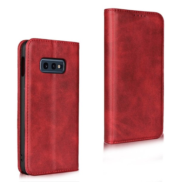 Samsung Galaxy S10e automaattinen nahkakotelo - Punainen Red