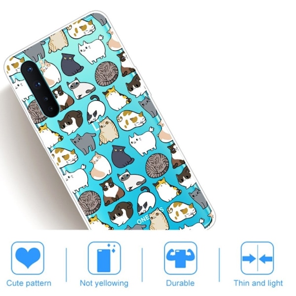 Deco Oneplus Nord Etui - Katte Multicolor