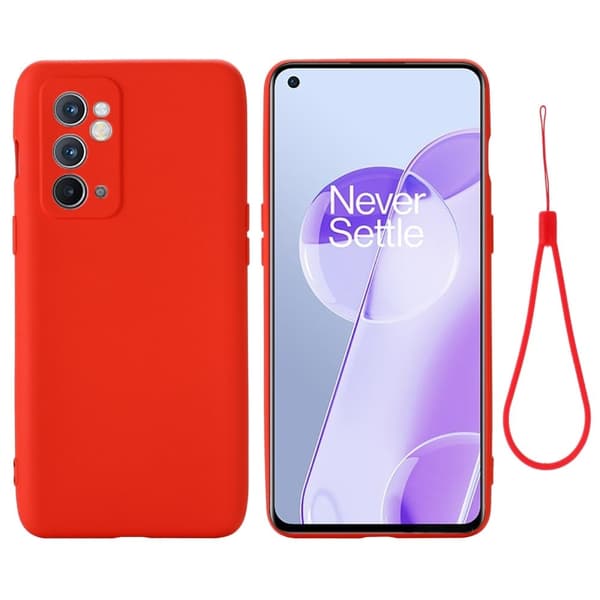 Matt flytende silikondeksel for OnePlus 9RT 5G - Rød Red
