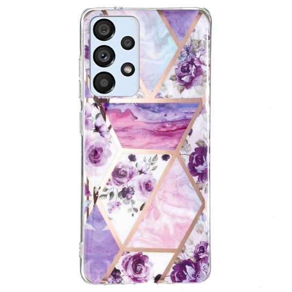 Marmormotiv Samsung Galaxy A33 5G skal - Lila Blomma Lila