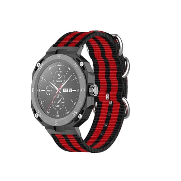 Huawei Watch GT Cyber nylon-urrem - Sort / Rød Red