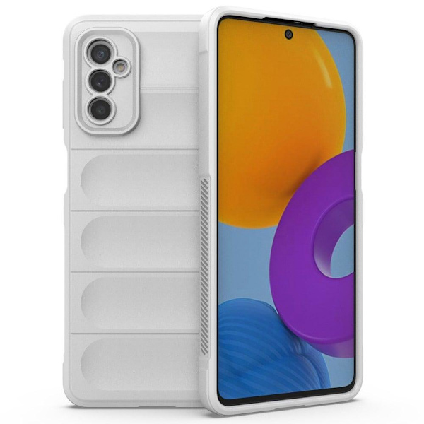 Mjukt greppformat Samsung Galaxy M52 5G skal - Vit Vit