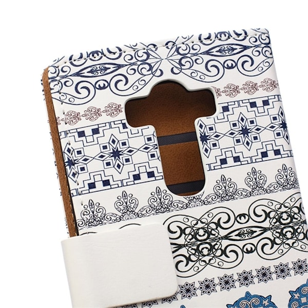 Moberg LG G4s Læder Etui - Tribal Blomster Multicolor