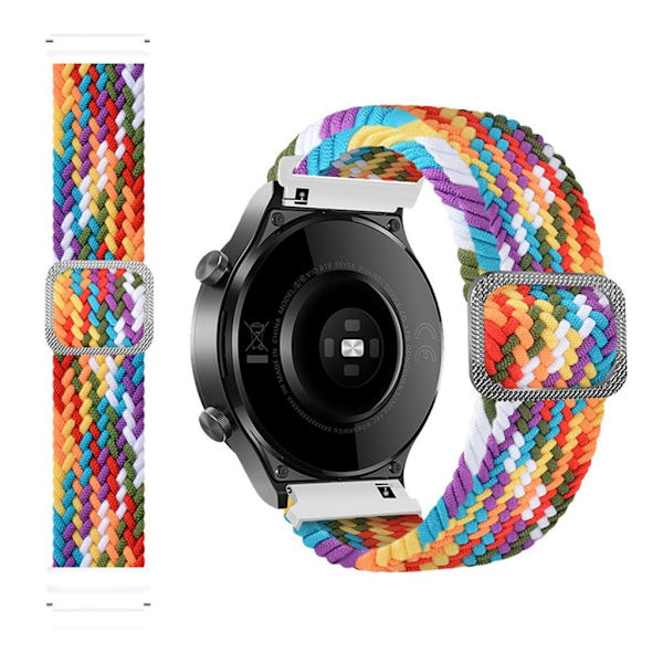 22m Universal braid pattern watch strap - Rainbow Color multifärg