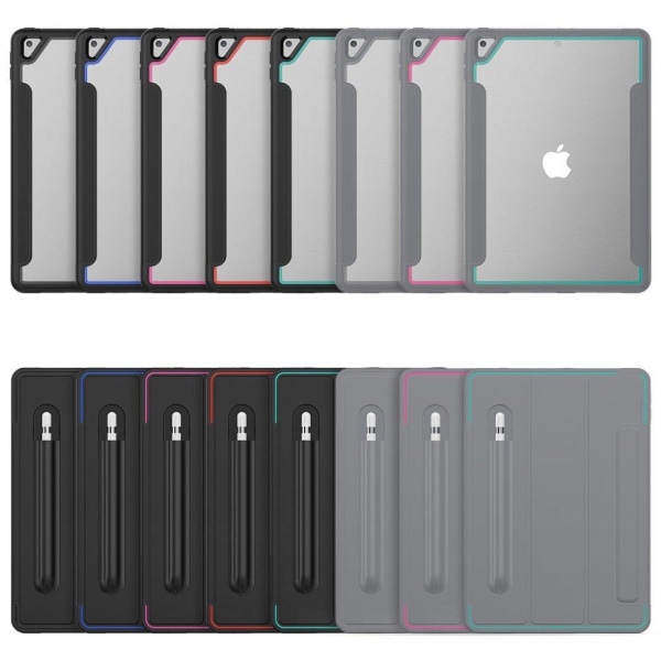 iPad 10.2 (2019) elegant tri-fold etui - sort / babyblå Black
