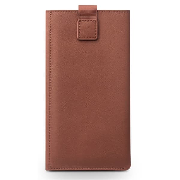 QIALINO iPhone Xr flip etui i okselæder - Brun Brown