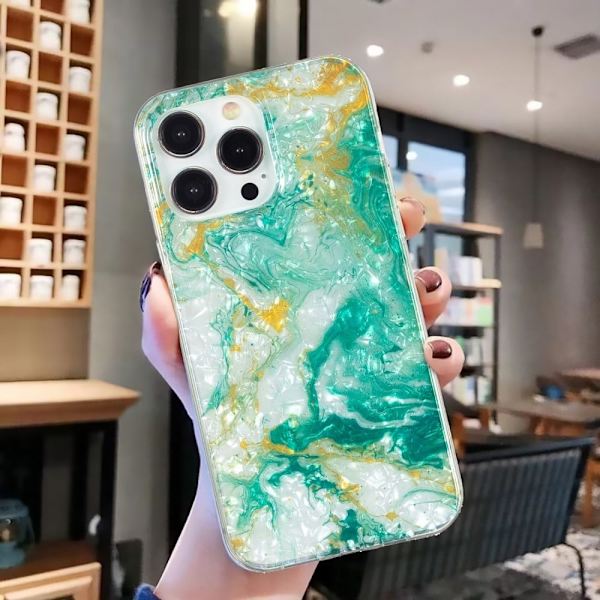 Marmormotiv iPhone 12 Pro Max skal - Grön Marmor Grön