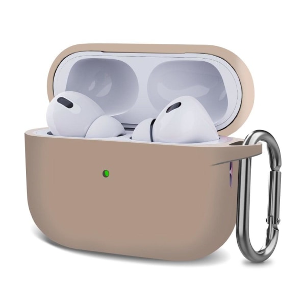 AirPods Pro 2 silicone case with buckle - Sand Pink Beige