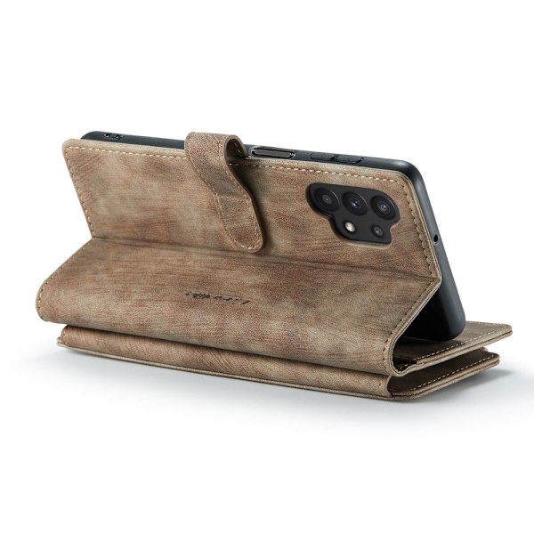 CaseMe Samsung Galaxy M32 5G / Samsung Galaxy A32 5G etui med lynlås og pung - Brun Brown