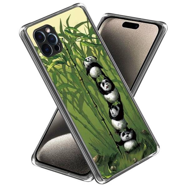 Deco iPhone 16 Pro cover - Stablende Pandaer Green