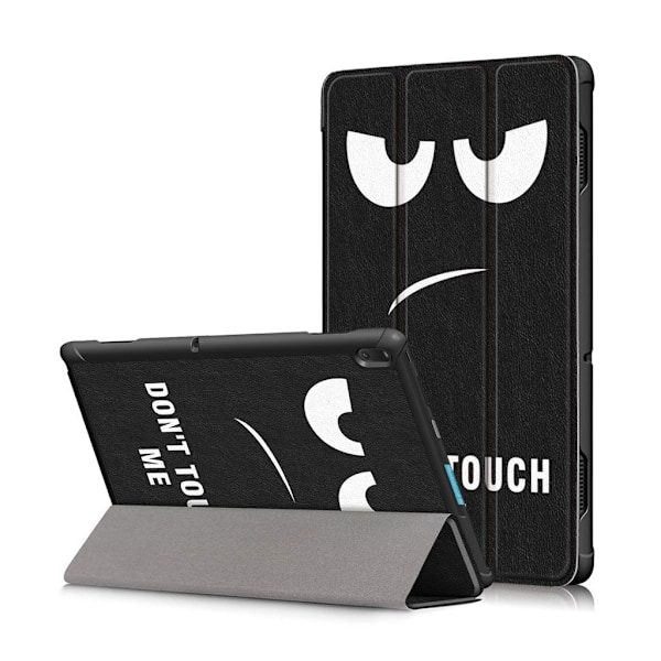 Lenovo Tab E10 mønstret læder flip etui - Do Not Touch Me Multicolor