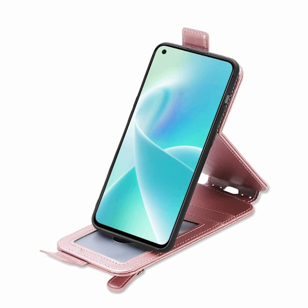 Vertikalt Motorola Moto G42 fodral med dragkedja - Rosa Rosa