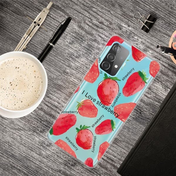 Deco Samsung Galaxy A82 5G Etui - Jordbær Pink