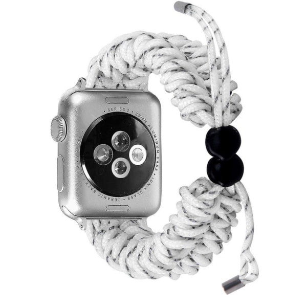 Apple Watch Series 6 / 5 44mm punottu kellonauha - Valkoinen White