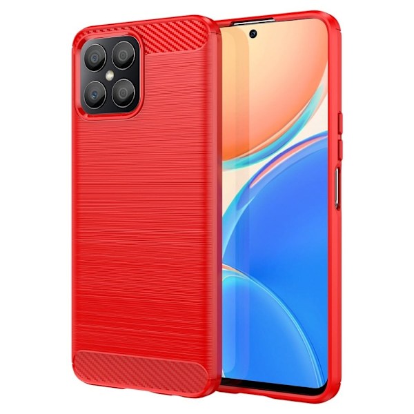 Carbon Flex Suojakotelo Honor X8 - Punainen Red