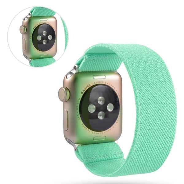 Apple Watch Series 5 40 mm ensfarvet nylon-urrem - Lysegrøn Green