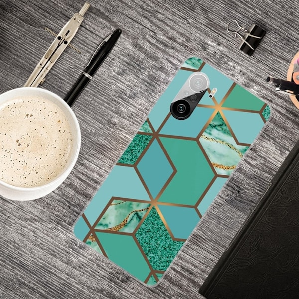 Marble design cover - Blågrøn Marmorflise Green