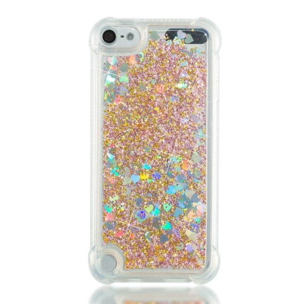 Apple iPod Touch 6 glitter pudder hjerteformet paillet etui - Guld Gold