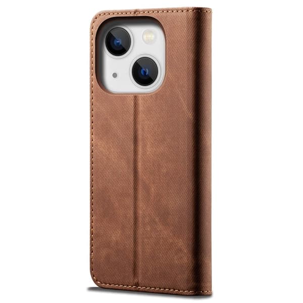 Jeans iPhone 14 Plus Flippetui - Kaffe Brown