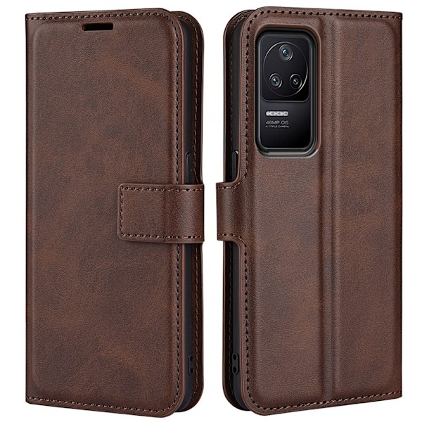Lompakko Nahkakotelo For Xiaomi Poco F4 / Redmi K40s - Ruskea Brown
