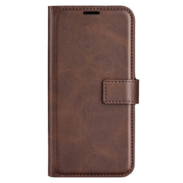 Læretui med Lommebok til iPhone 15 Pro - Brun Brown