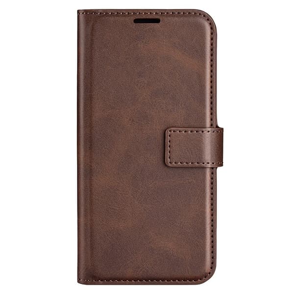 Lompakko Nahkakotelo For iPhone 15 Pro - Ruskea Brown