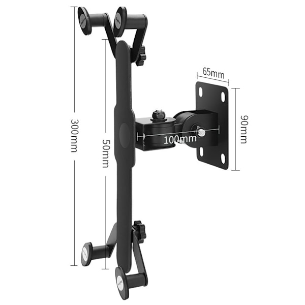 Universaali seinäkiinnitteinen tablettiteline Black