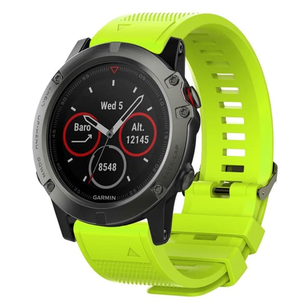 Garmin Fenix 5S silikoninen kellonauha - Vaaleanvihreä Green