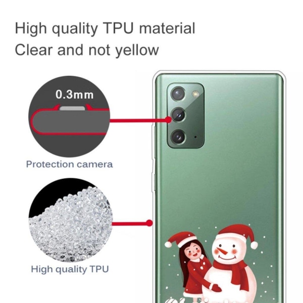 Juletaske til Samsung Galaxy Note 20 - Pige Og Snemand Red