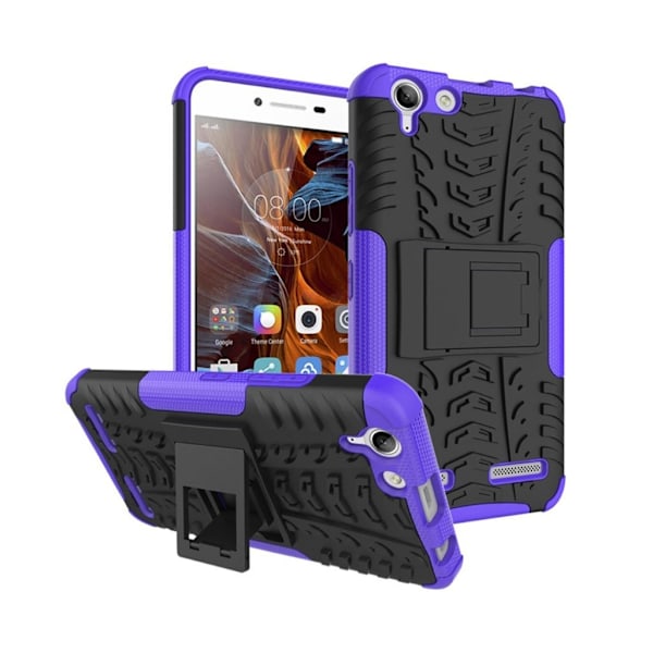 Lenovo K5 hybridcover med kickstand - Lilla Purple