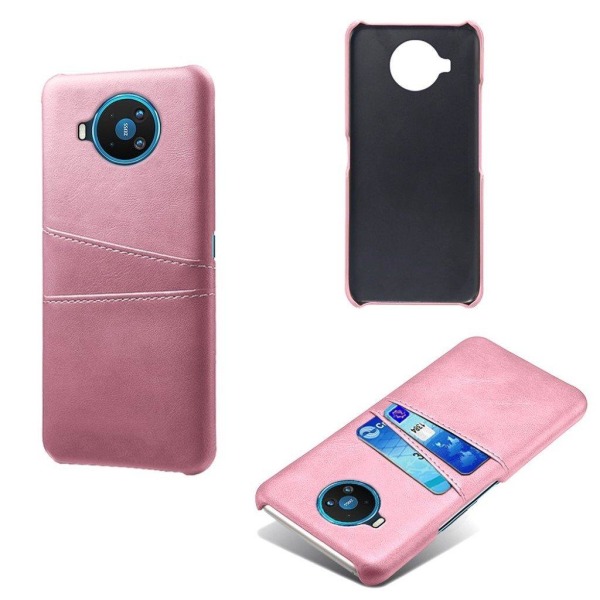 Dual Card Etui Nokia 8.3 5g - Rødguld Pink