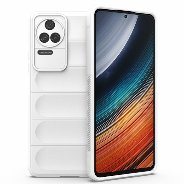 Mjukt greppformat Xiaomi Poco F4 / Xiaomi Redmi K40S skal - Vit Vit
