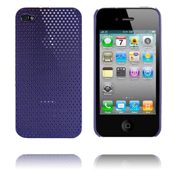 Atomic i4 (Lyse Blå) iPhone 4 Deksel Purple