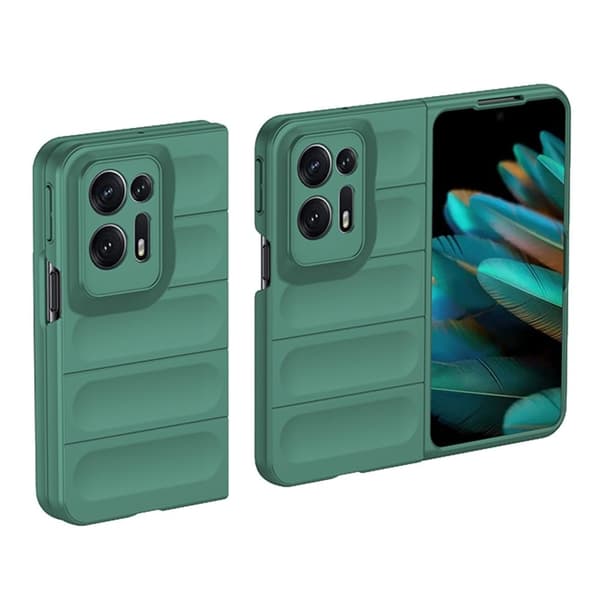 Blødt grebsformet cover til Oppo Find N2 - Grøn Green