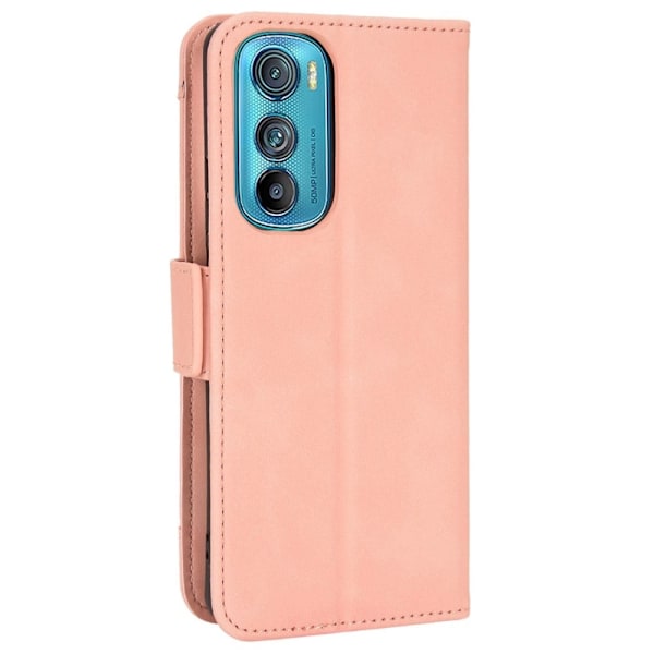 Modernt Motorola Edge 30 fodral med plånbok - Rosa Rosa
