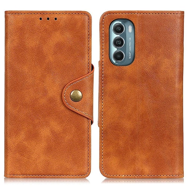 Alpha Motorola Moto G Stylus 5G (2022) læder flip etui - Brun Brown