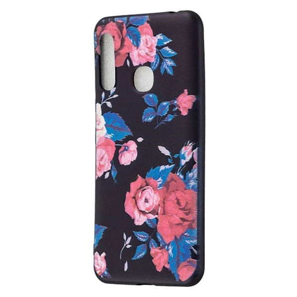 Imagine Samsung Galaxy A70e deksel - Røde Blomster Multicolor
