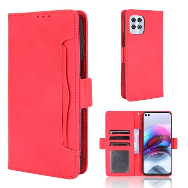 Modern-styled Læder Pung Etui til Motorola Moto G100 / Edge S - Rød Red