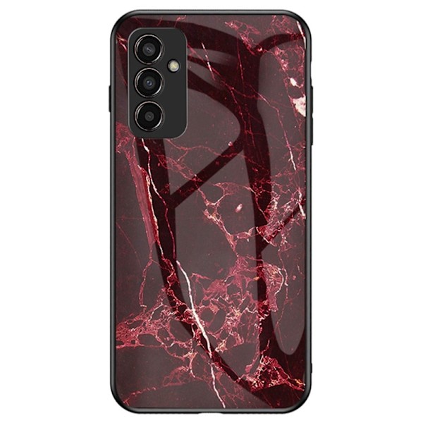 Fantasy Marmor Samsung Galaxy M13 4G skal - Blodröd Marmor Röd
